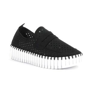 ILSE JACOBSEN Platform Tulip Kicks - Black in size EU 39 US 8-8.5